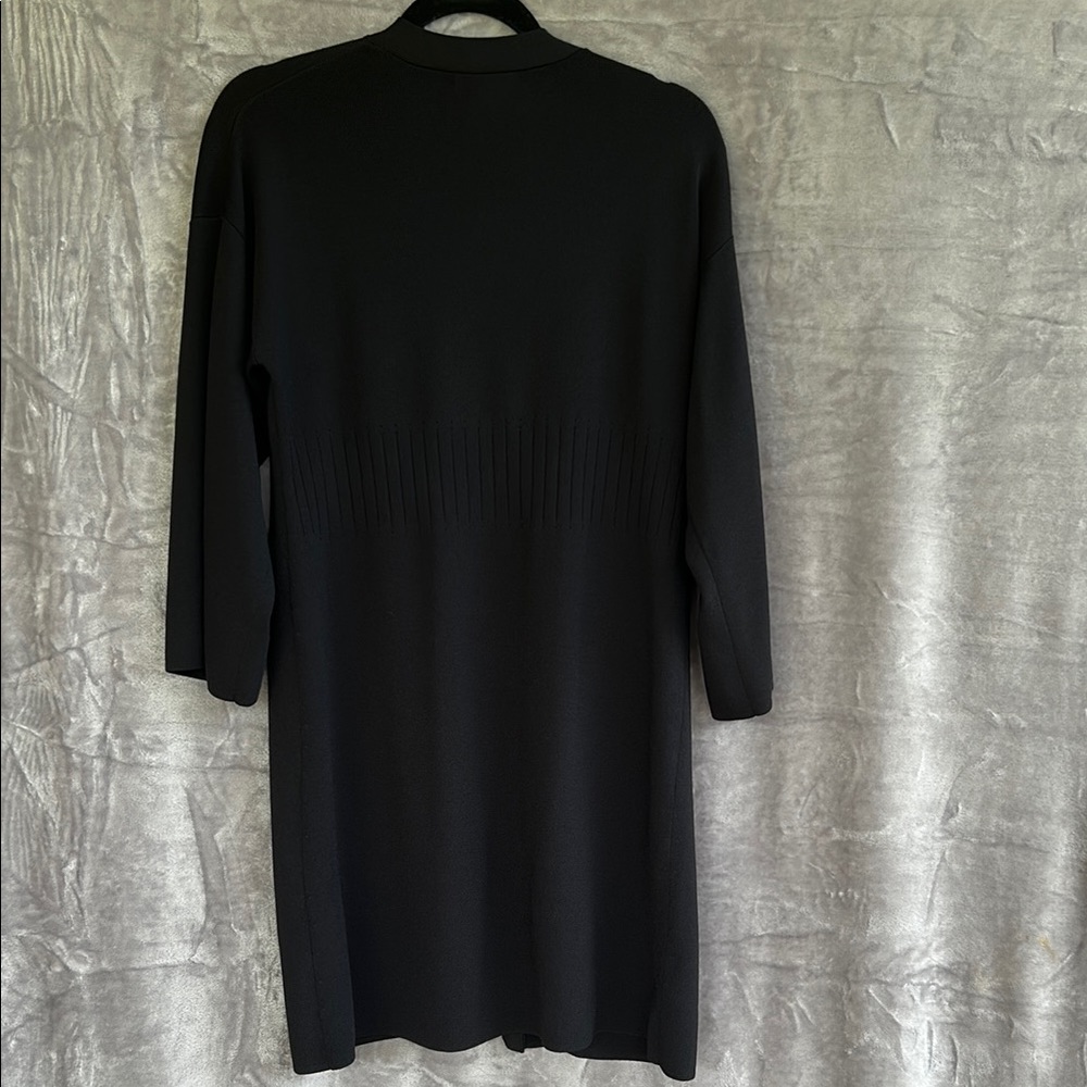 Willi Smith Black Cardigan Sweater Open Front Long - Picture 3 of 3